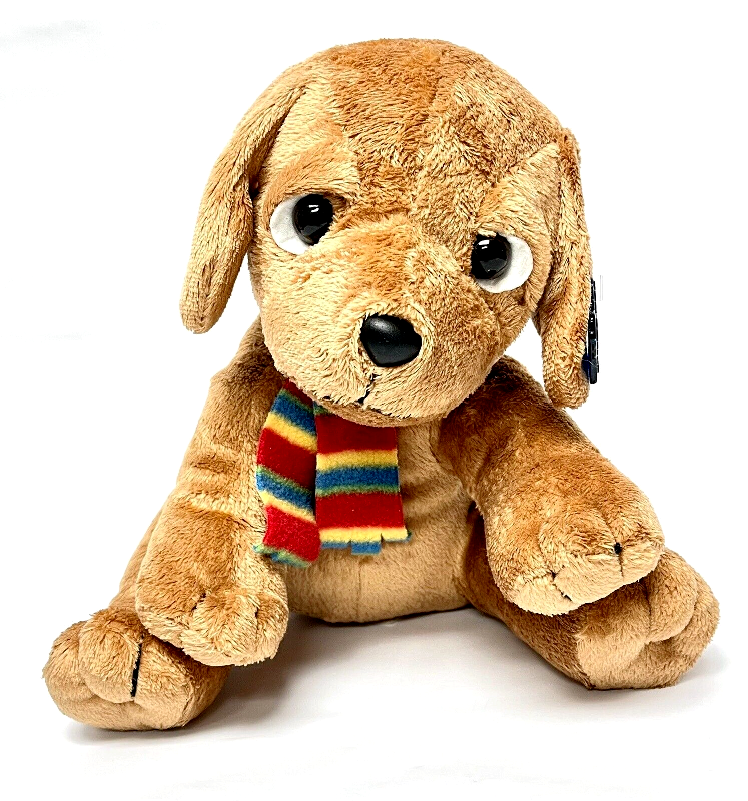 Applause Plush Brown Dog Puppy Russ Berrie Scarf Striped 2019 Stuffed 10