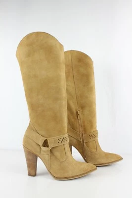 SAN MARINA Bottes pointues daim beige T 37 Excellent état - Photo 1/4