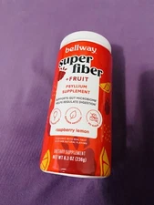 BELLWAY SUPER FIBER + FRUIT PSYLLIUM SUPPLEMENT RASPBERRY LEMON 8.3 OZ EXP 08/26