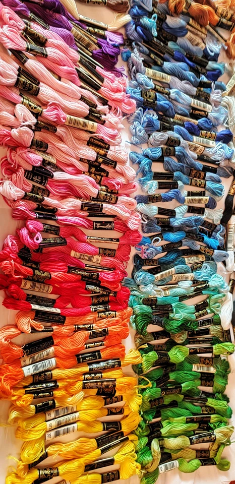 Lot 150 Skeins of DMC 25 6 Ply Mouline Embroidery Thread in a Rainbow Assortment - Image 3 of 4