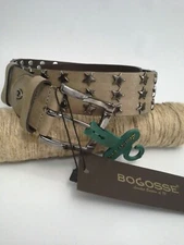 Bogosse Leather Studded Belt Stars Limited Edition