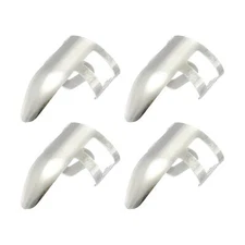 Finger Picks Instrument Accessories Stainless Steel Silver Tone Pack of 4