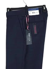 Tommy Hilfiger Men's Modern-Fit Stretch Wool Suit Pants Blue Plaid 34x34 NWT
