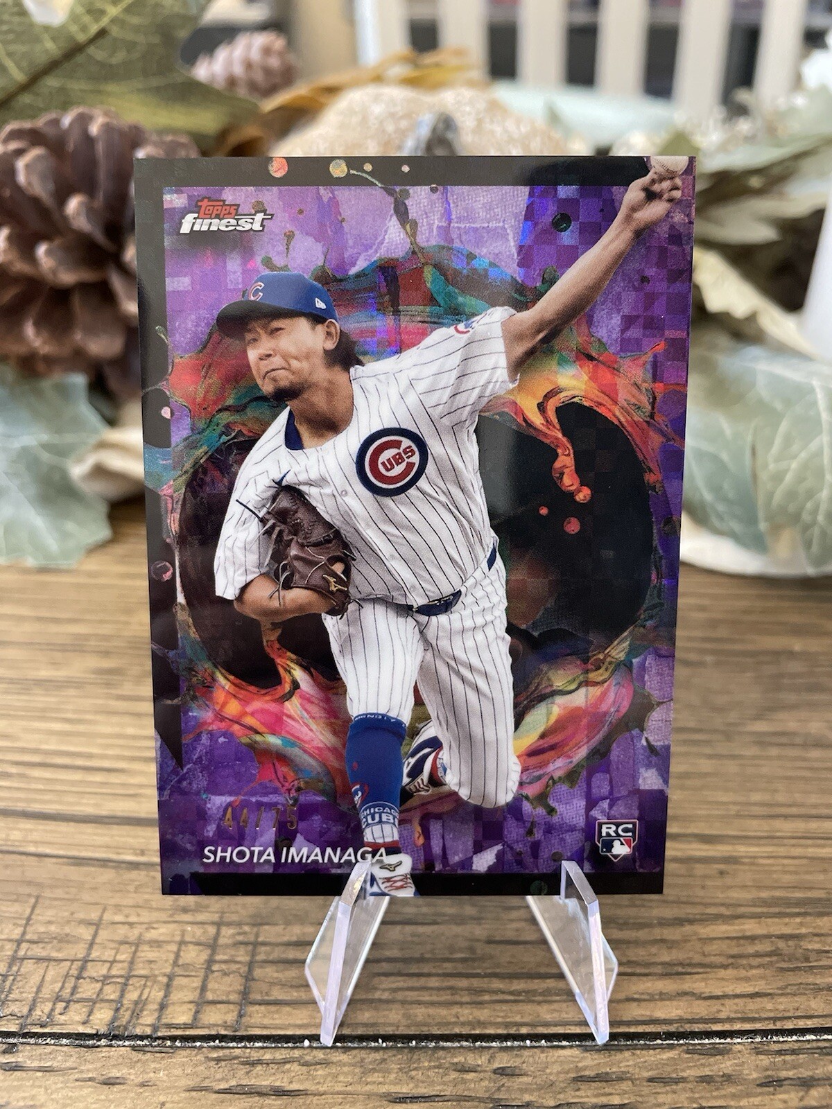2024 Topps Finest RARE Purple Checkerboard Refractor #205 Shota Imanaga /75 🔥