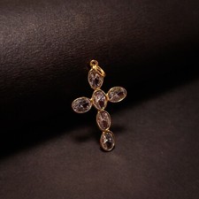 Holy cross Cz gemstone pendant Cubic Zirconia necklace charm Pendant for women