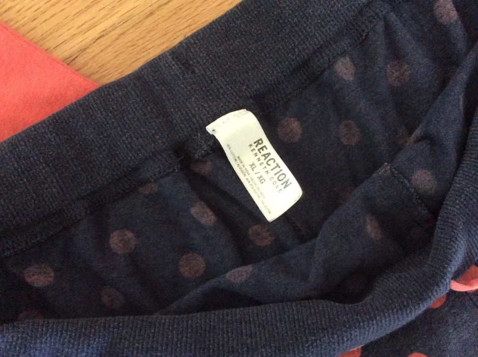 Kenneth Cole Reaction XL Conjunto Pijama Pantalones Cortos Manga 3/4 Top Brezo Azul Marino Rosa Foto 3 de 4