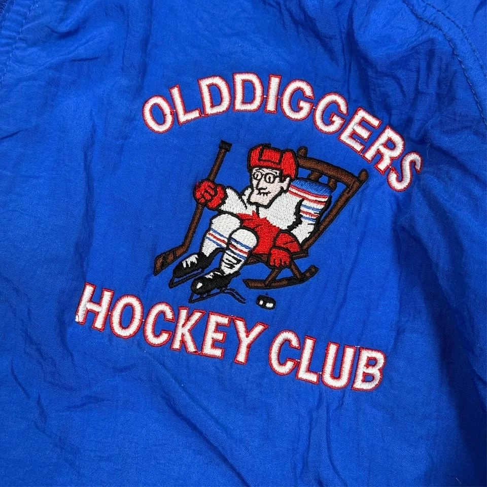 Vintage 1980s Old Diggers Hockey Club Embroidered Zip Up Jacket Large - Image 3 of 4