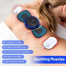 Lcd Display Electric Cervical Massage Patch Low Frequency Pulse Stimulator Pads