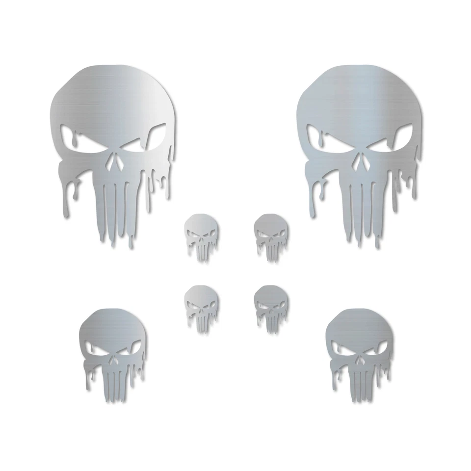 STAR SAM® Kleber Aufkleber Vinyl Punisher Schädel MELTED Kit 8uds Aufkleber - Bild 1 von 1
