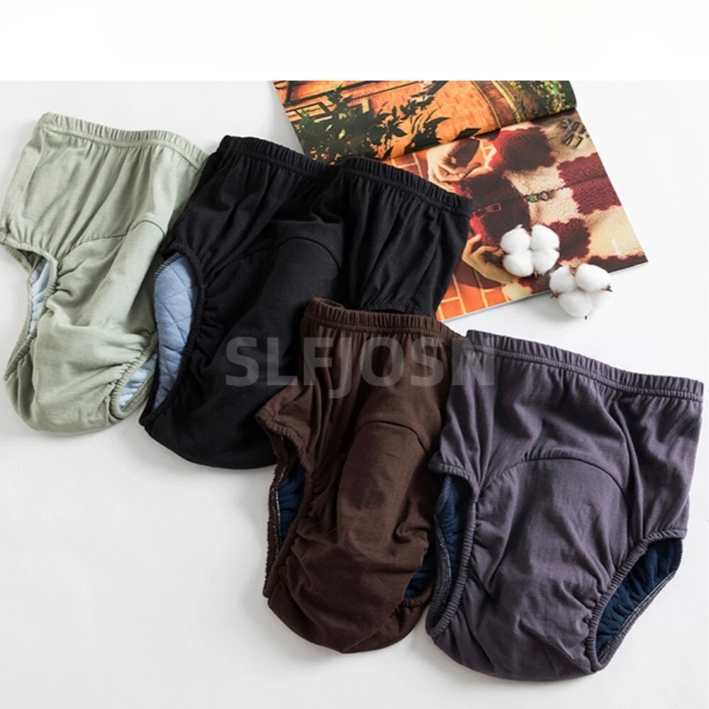 2 Pack Adult Washable Incontinence Underwear Diaper Pants Reusable Leak-proof