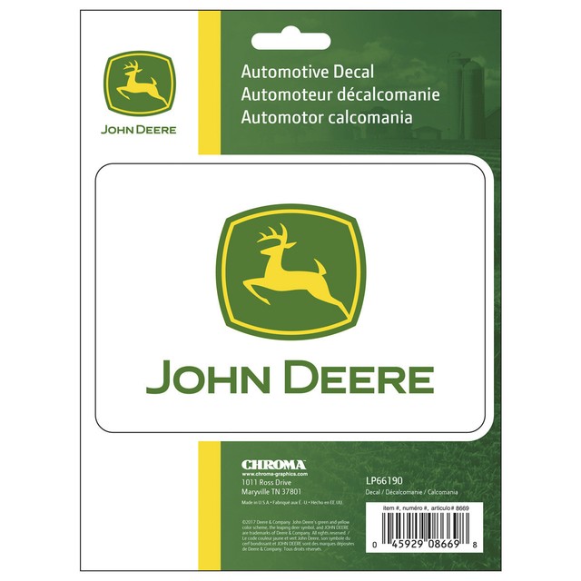 John Deere Green Logo Vinyl Decal Window Sticker Car Truck Tractor
