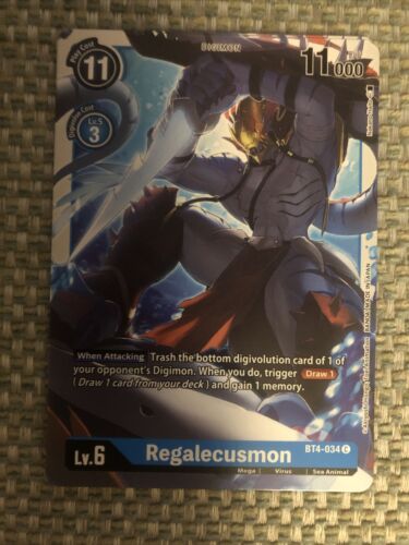Regalecusmon - BT4-034 - Blue - Common - Great Legend - Digimon CCG - Photo 1/1
