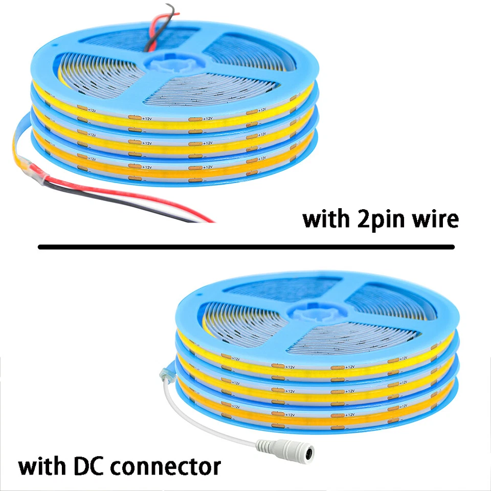 COB LED Streifen 12V 24V Weiß Leiste Band Stripe Lichterkette keine Lichtpunkte - Bild 2 von 4