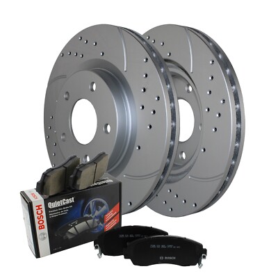 Front Brake Kit 294mm Drilled Rotors Bosch Ceramic Pads For 200 Caliber Compass