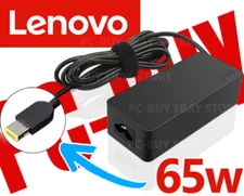 OEM 65W 20V 3.25A AC Charger Adapter For Lenovo ThinkPad Square Yellow Slim Tip