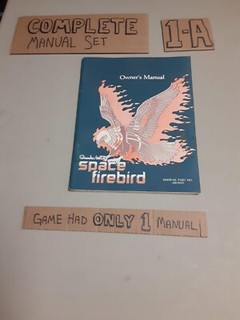 Original Arcade Manual: SPACE FIREBIRD - GREMLIN/SEGA - 1980 - FREE SHIPPING