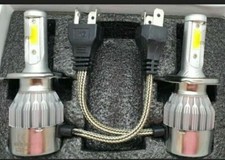 Lampade Fari Auto H4 LED 7600lm 72W 6000K Bianco Freddo Alta Visibilità 12/24V