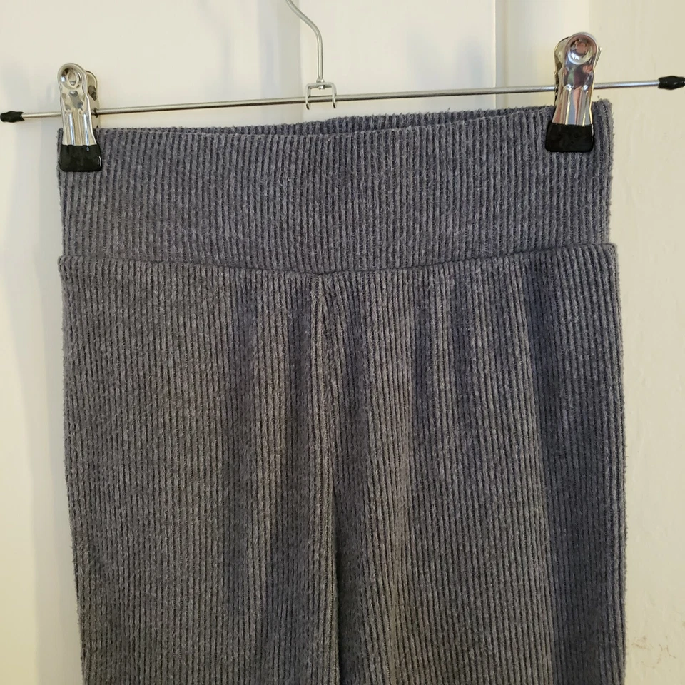 Forever 21 Womens Juniors Ribbed Blue Gray Leggings Size XS - Image 4 of 4