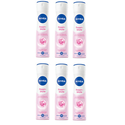 NIVEA Deodorant Rosenblüte Deo Spray, 6 x 150ml