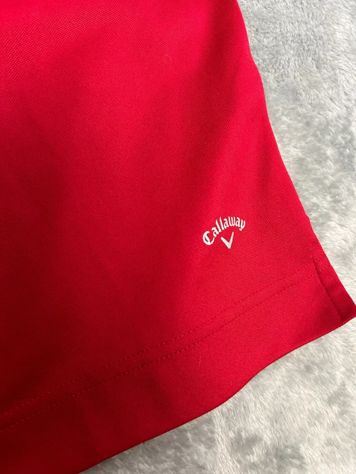 Callaway X Series Polo Shirt Mens XL Red Golf Shoulder Stripe - Image 2 of 4