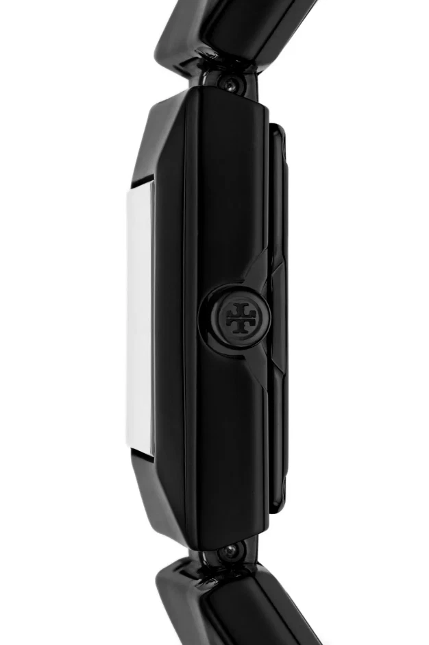 NUOVO IN SCATOLA TORY BURCH Orologio da polso The Robertson Acetato Nero 26mm tbw3021