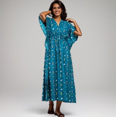 Grey Cotton Core Style Floral Printed Long Sleepwear/Nightwear/Maxi Women Nighty At ₹ 330/piece | Ladies Cotton Nighty In Jaipur | ID: 2853944058433 - Foto 6