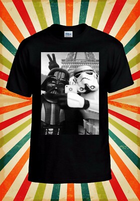 Selfie Foto Darth Vader Paris lustiges Männer Frauen Trägershirt Tank Top Unisex T-Shirt 9