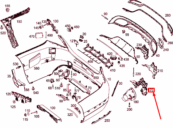 MERCEDES-BENZ C W205 Rechte Auspuffblende A2058855214