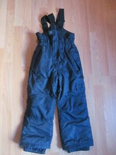 Kids boys SNOW PANTS BIB dark blue Navy Winter 5 girls EUC ski reinforced knees