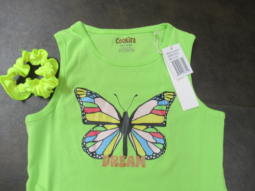 NWT! Girls Size 10 Butterfly Dream Shirt & Matching Hair Scrunchie! - Picture 3 of 9