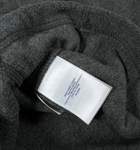 Lands' End Fleece Mens Quarter Zip Sweater Steel Gray M Mid Layer OEKO TEX Gorp - Picture 4 of 10