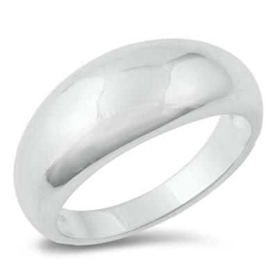 4mm High Polish Plain Dome Comfort Fit Wedding Band Ring 925