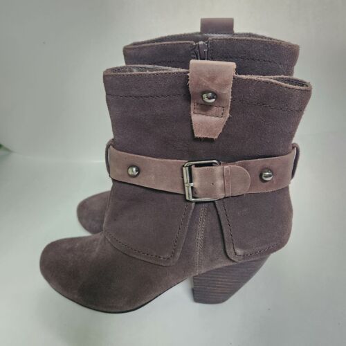 Stivaletti western Naughty Monkey marroni scamosciati fibbia taglia 9 - Foto 2 di 8