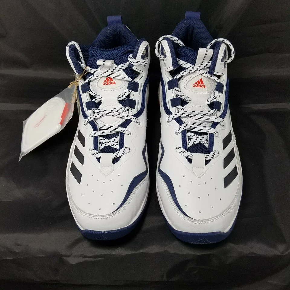 Adidas ICON 6 Turf Baseball Shoes White/Navy - Men's Size 11.5 - EG7598 NWB - Image 3 of 4