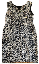Adrianna Papell Size 22W Sleeveless Cocktail Dress Shutter Pleated Black Brown