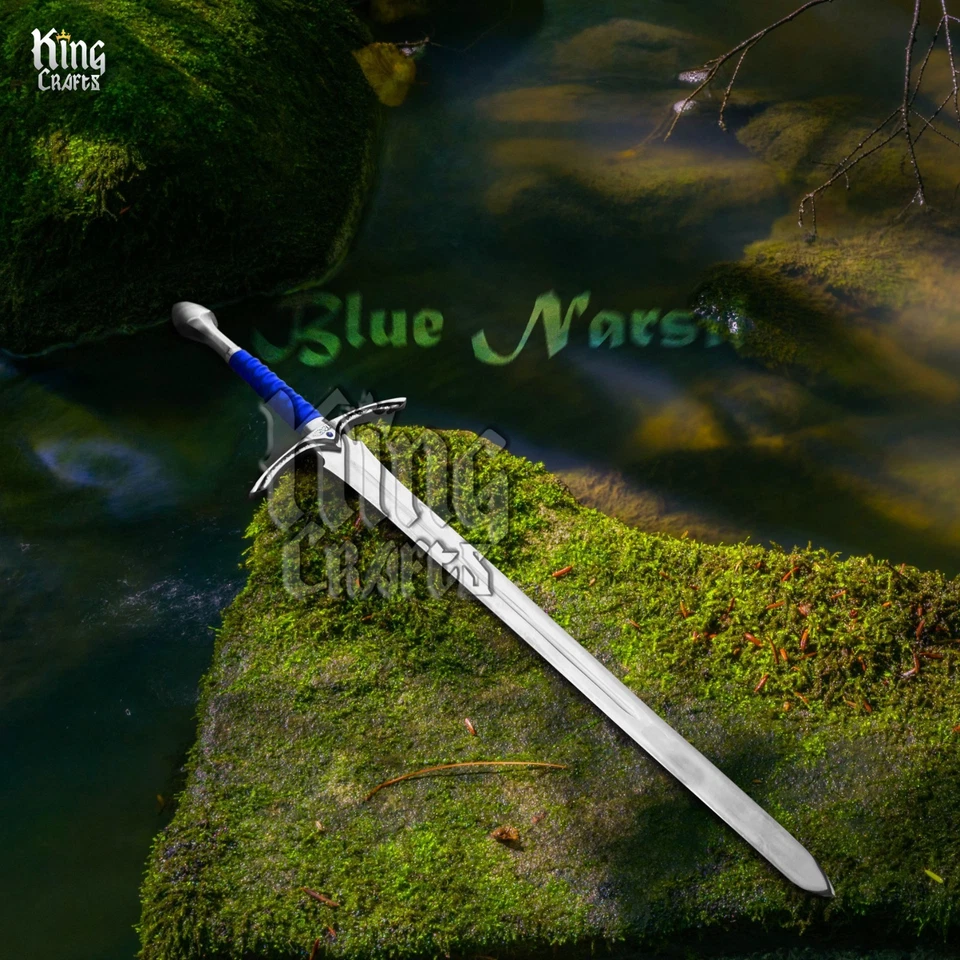 Espada vikinga forjada a mano de Elendil, hoja afilada de acero inoxidable. Foto 4 de 4