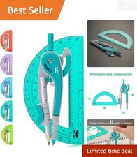 6 Inch Compass Protractor Set - High-Quality Drawing Tools for Students