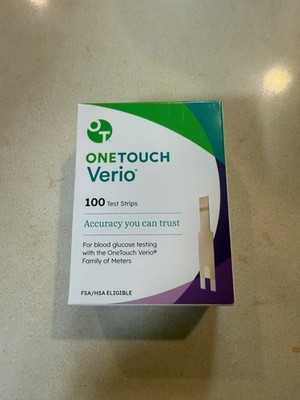 ONE TOUCH Verio Test Strips (100 Count) Exp. 3/31/27  Sealed Mint Condition