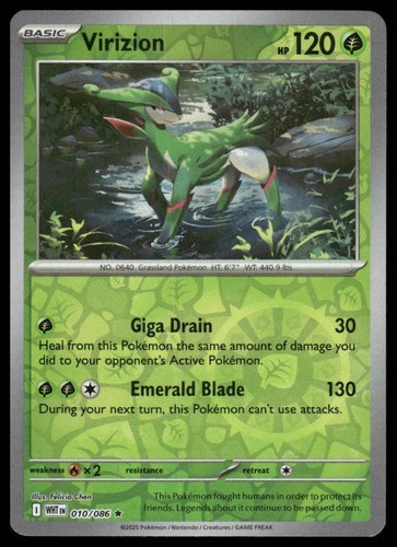 Pokemon SV: White Flare #010/086 Virizion HOLO