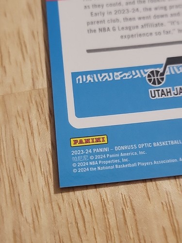 2023-24 Donruss Optic BRICE SENSABAUGH Red Prizm /99 #208 Rated Rookie Jazz SP - Picture 9 of 10