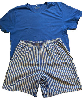 Schlafanzug Pyjama von Watson kurz blau Gr.XXL XL siehe Maße