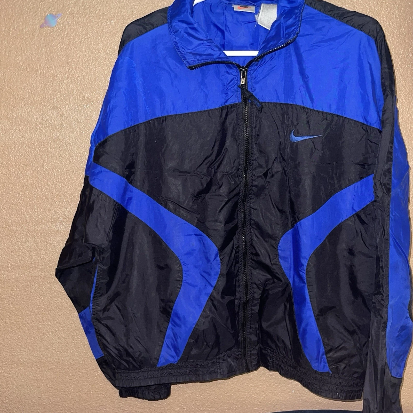 Nike Color Block 1990's White Tag Chest Swoosh Windbreaker Jacket –