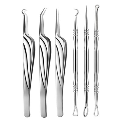 Blackhead and Acne Extractor Kit Professional Pimple Popper Tool Kit Acne Twe...