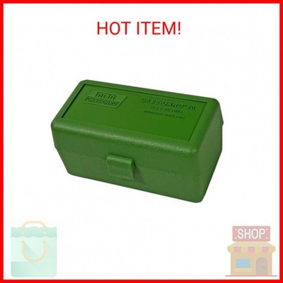MTM Case-Gard RS-S-50 Rifle Ammo Box, 50 Round 22-250 6.5 Grendel 22 ARC 6mm PPC