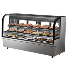 79" Refrigerated Display Deli Case Bakery Meat Fridge Show Case 32 cu.ft 2-Tier
