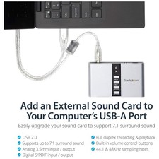 StarTech Surround Sound USB Adapter External Sound Card