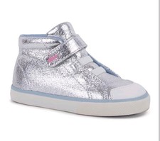 See Kai Run Silver Synthetic Unisex Kids Sneaker Hook Loop Comfort Flat Ankle