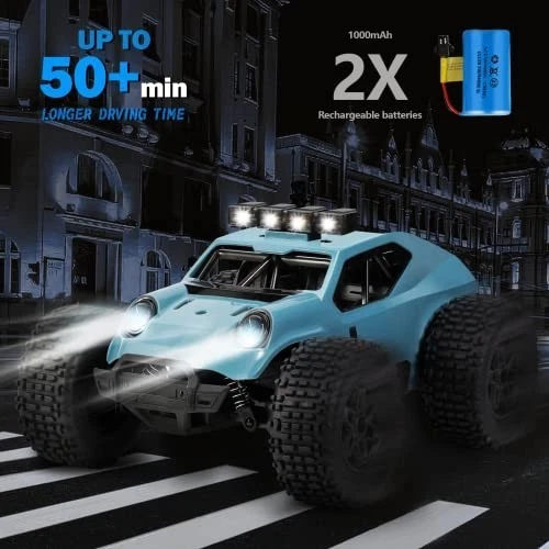 2.4Ghz Offroad RC Auto | 2 Akku 50min | LED-Scheinwerfer - Bild 2 von 4