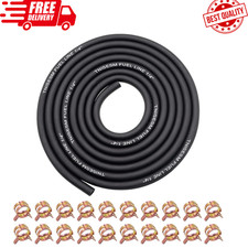 1/4 Inch ID Fuel Line Hose 10Ft  20 Hose Clamps for Small Gas Engines.