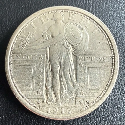 1917 Standing Liberty Quarter Type 1 25C Silver US Coin Better